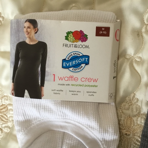 Fruit of the Loom Women's Cotton Blend Eversoft Waffle Thermal Top, Sizes M XL - Picture 4 of 13